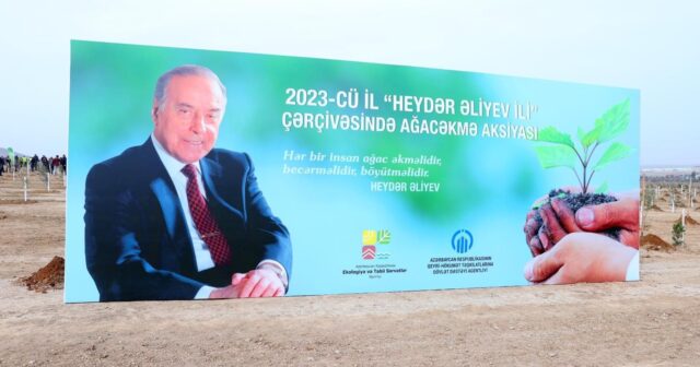 Heydər Əliyevin anadan olmasının 100 illiyi çərçivəsində 2 mindən çox ağac əkildi
