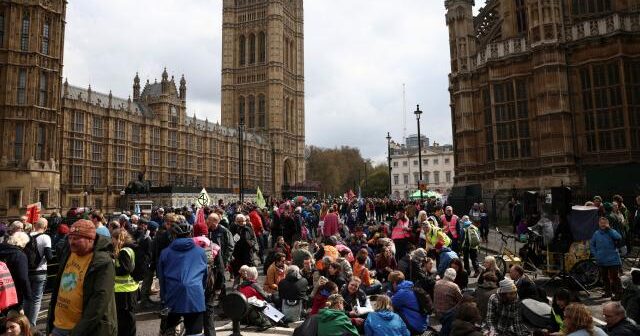 Londonda minlərlə insan iqlim dəyişikliyinə diqqət yetirmək üçün küçələrə axışıb