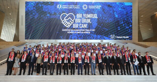 Türkiyəyə yardıma gedən Azərbaycan könüllüləri ilə görüş keçirilib
