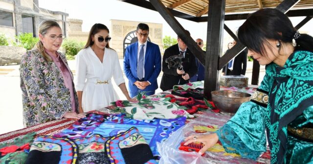 Azərbaycanın və İsrailin birinci xanımları Qala Arxeoloji-Etnoqrafik Muzey Kompleksində olublar