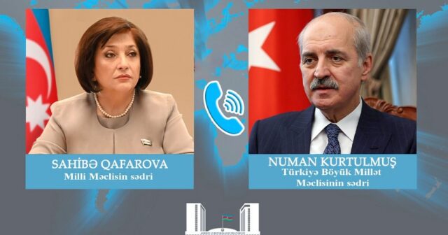 Milli Məclisin sədri Türkiyə Böyük Millət Məclisinin yeni sədrini təbrik edib