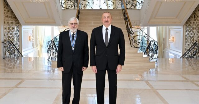 Prezident İlham Əliyev Xalq artisti Oqtay Mirqasımova “İstiqlal” ordenini təqdim edib