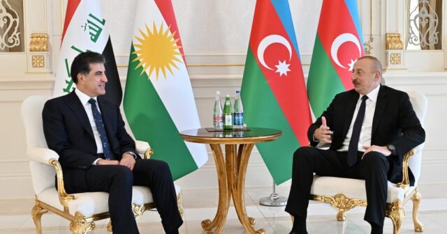 Prezident İlham Əliyevin İraq Kürdüstan Regionunun başçısı ilə görüşü olub