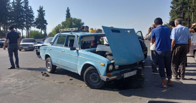 Cəlilabadda iki avtomobil toqquşub, xəsarət alan var