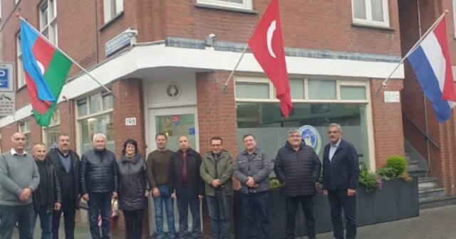 Azərbaycan nümayəndə heyəti ermənilərin gülləbaran etdiyi ofisi ziyarət etdilər — FOTOLAR