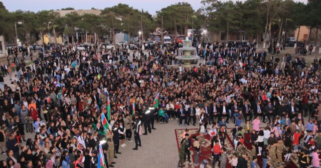 Neftçalada “Zəfər Günü” geniş coşqu ilə qeyd olunub – FOTO