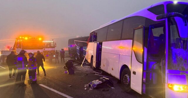 Türkiyədə ağır yol qəzasında 10 nəfər ölüb, 54 nəfər yaralanıb