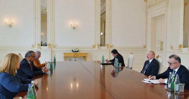Prezident İlham Əliyev ÜST-nin Baş direktorunu qəbul edib
