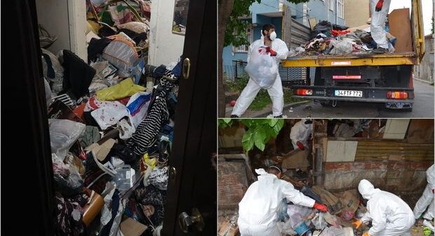 Türkiyədə bir evdən 17 maşın zibil çıxdı – VİDEO