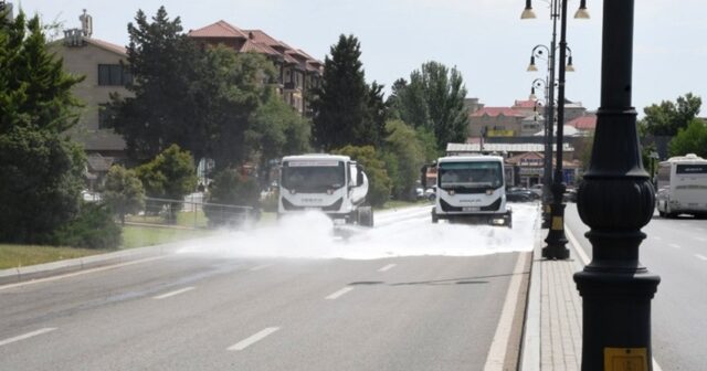 Bu gün Bakının 550 küçəsi yuyulub