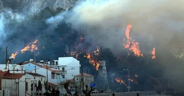 Türkiyənin Samos adasında başlayan yanğının qarşısını almaq MÜMKÜN OLMAYIB