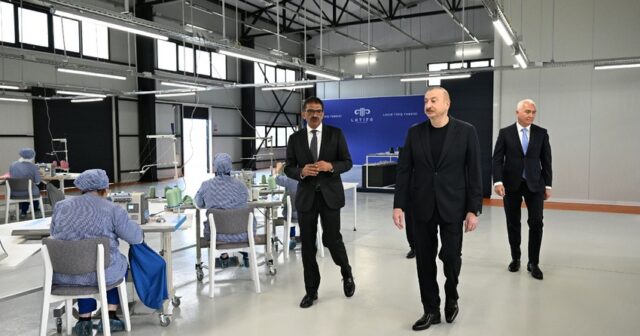 Prezident İlham Əliyev “LATIFA” Laçın tikiş fabrikinin açılışında iştirak edib