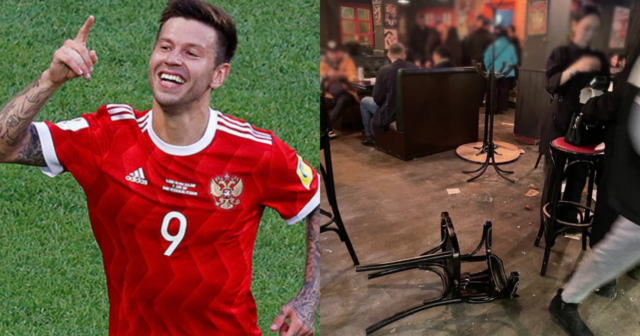 Məhşür rusiyalı futbolçu Fyodor Smolov “Kofemaniya”da iki nəfəri döydü – VİDEO