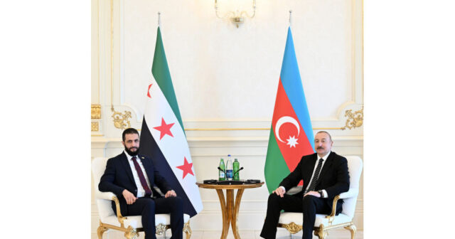 Əhməd Əl Şaraa Azərbaycanın Suriyaya göstərdiyi dəstəyə görə Prezident İlham Əliyevə təşəkkür edib