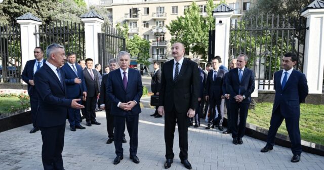 İlham Əliyev və Şavkat Mirziyoyev Özbəkistanın Azərbaycandakı səfirliyinin yeni binasının açılışında iştirak ediblər