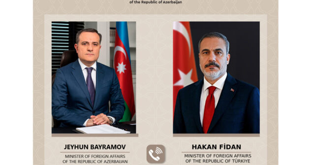Azərbaycan və Türkiyə XİN başçıları Qəzza razılaşmasını müzakirə edib