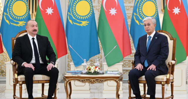 Azərbaycan və Qazaxıstan prezidentlərinin təkbətək görüşü olub