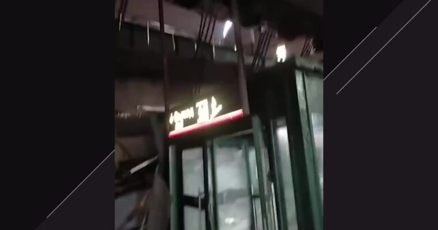 Dəmir yolu stansiyasında avtomobil dayanacağının damı ÇÖKDÜ – VİDEO
