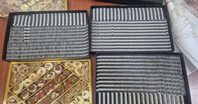 Gömrükdə şirniyyat qutularının içərisində gizlədilən dərman preparatları aşkar edilib