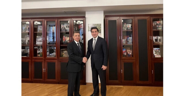 Hikmət Hacıyev Türkmənistanın Azərbaycandakı səfiri ilə görüşüb