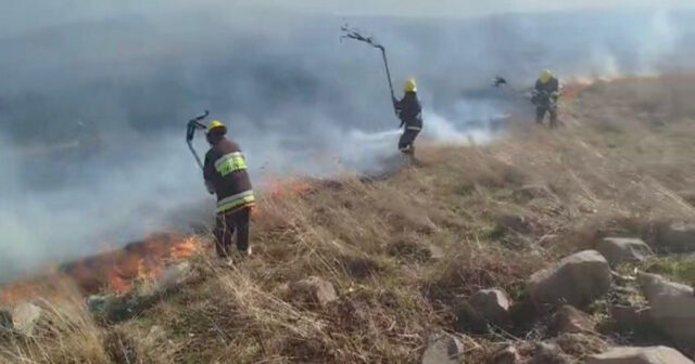 Gədəbəydə dağlıq ərazidə yanğın baş verib