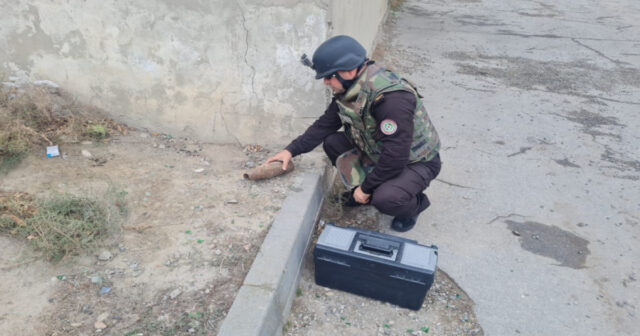 Sumqayıtda top mərmisi aşkarlanıb