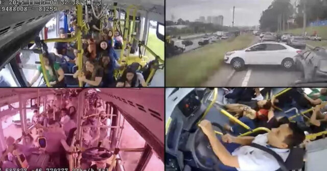 Avtobusun əyləci SIRADAN ÇIXDI: 13 nəfər yaralandı, onlarla avtomobil MƏHV OLDU – VİDEO