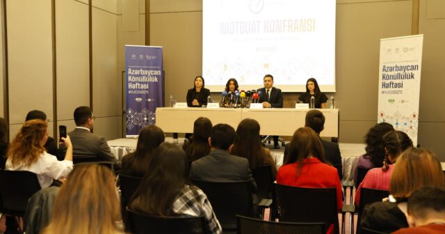 “Azərbaycan Könüllülük Həftəsi 2025”in başlanması ilə əlaqədar mətbuat konfransı keçirilib – FOTOLAR “Azərbaycan Könüllülük Həftəsi 2025”in başlanması ilə əlaqədar mətbuat konfransı keçirilib – FOTOLAR