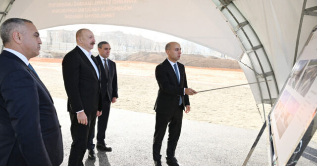 Prezident Xankəndidə Qarabağ Universitetinin Mühəndislik fakültəsinin binasının təməlini qoyub