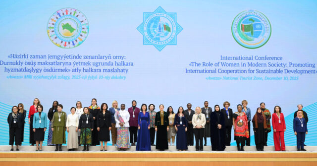 Leyla Əliyeva Türkmənistanda beynəlxalq konfransda iştirak edib Leyla Əliyeva Türkmənistanda beynəlxalq konfransda iştirak edib