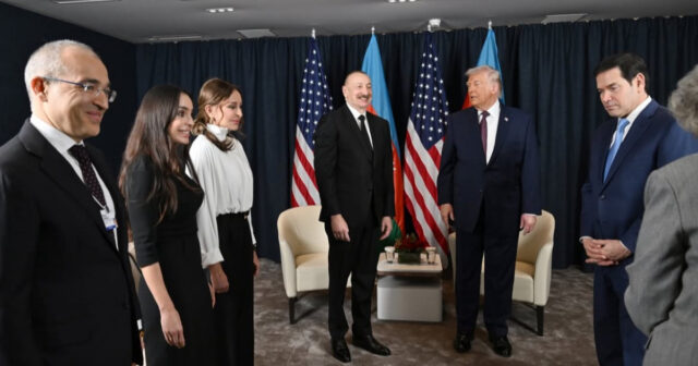 Mehriban Əliyeva Prezident İlham Əliyevin Donald Trampla görüşündən paylaşım edib