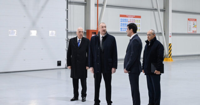 Sumqayıt Sənaye Parkında karton və qutu taralarının istehsalı müəssisəsinin açılışı olub – FOTO