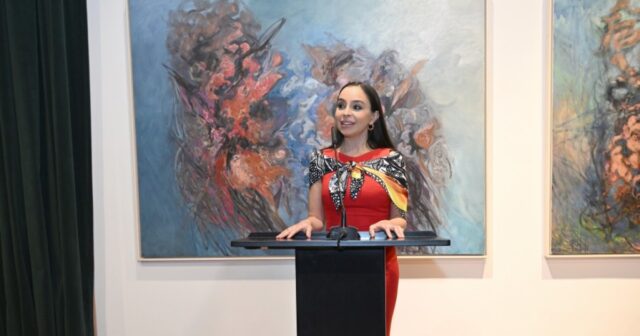 Leyla Əliyeva və Arzu Əliyeva Tiranada beynəlxalq incəsənət sərgisinin açılışında iştirak ediblər – FOTO