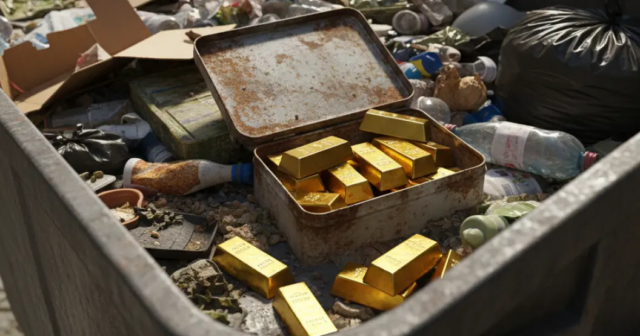 İtaliyada KURYOZ HADİSƏ: 120 min avroluq qızılı səhvən ZİBİLƏ ATDI – VİDEO