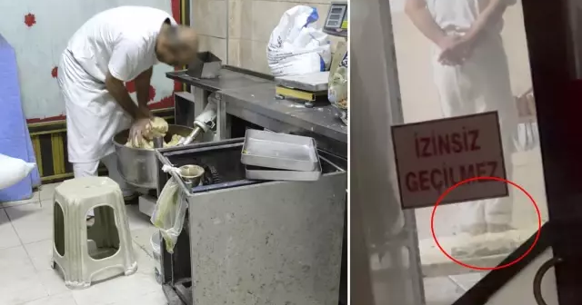 Şirniyyat sexində xəmiri ayaqla yoğuran işçiyə görə müəssisə BAĞLANDI – VİDEO