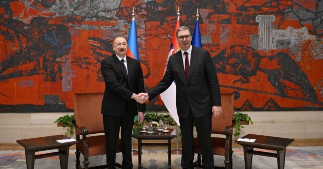 Belqradda Prezident İlham Əliyevin Aleksandar Vuçiç ilə təkbətək görüşü keçirilib