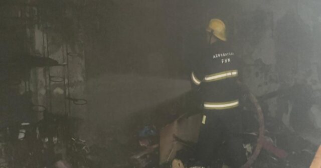 Bakıda gül mağazasında partlayış olub