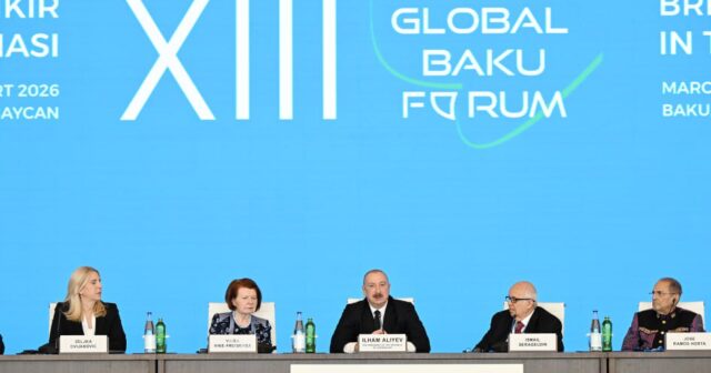 Prezident İlham Əliyev XIII Qlobal Bakı Forumunun açılış mərasimində çıxış edib