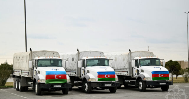 Azərbaycan Prezidentinin tapşırığı ilə İrana humanitar yardım yola salınıb