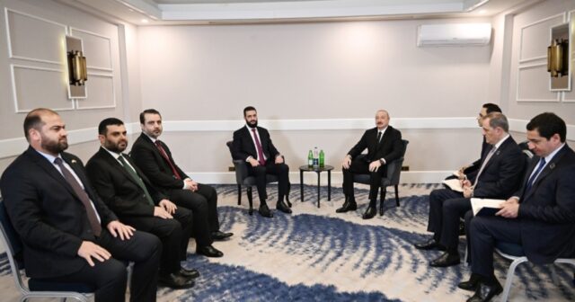 Prezident İlham Əliyev Antalyada Əhməd Əl Şaraa ilə görüşüb