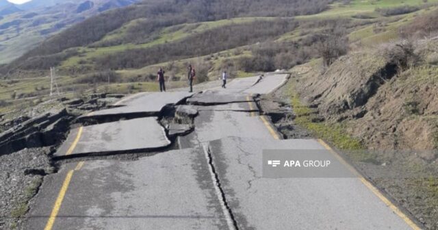 Quba–Qonaqkənd yolunda sürüşmə olub