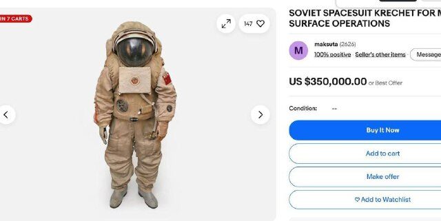 Nadir kosmik EKSPONAT: SSRİ-nin ay skafandrı 350 min dollara SATILIR – FOTO