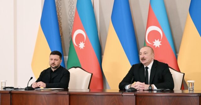 Azərbaycan və Ukrayna prezidentləri mətbuata bəyanatlarla çıxış ediblər