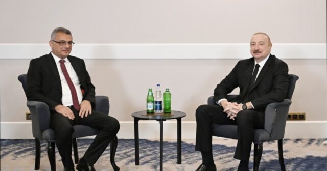 İlham Əliyevin Antalyada Şimali Kipr Prezidenti ilə görüşü olub