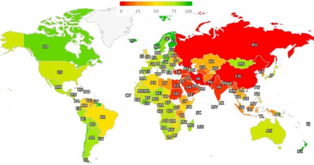 Rusiya internet azadlığı reytinqində “QARA SİYAHI”DA