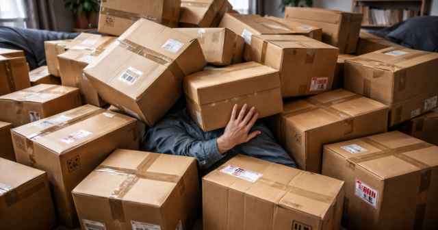 QƏRİBƏ ÖLÜM: Qadın onlayn sifariş etdiyi bağlamaların altında QALDI