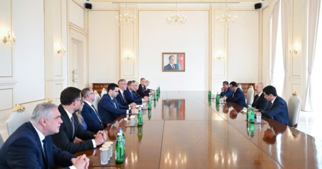Prezident İlham Əliyev Slovakiya Milli Şurasının sədrini qəbul edib