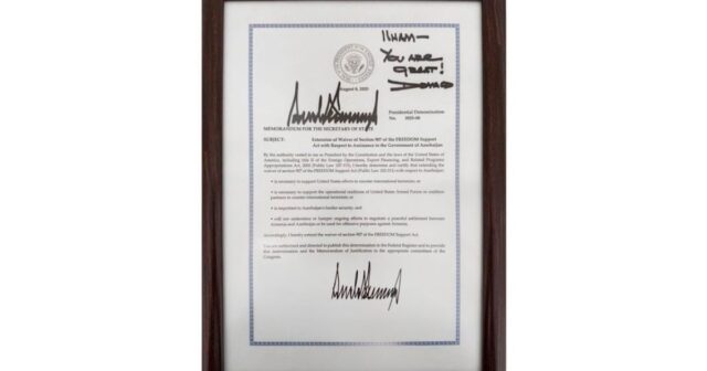 Prezident İlham Əliyev Donald Trampa təşəkkür edib Prezident İlham Əliyev Donald Trampa təşəkkür edib