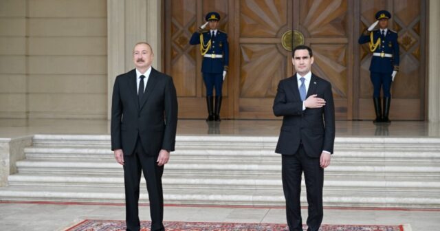 Türkmənistan Prezidentinin Bakıda rəsmi qarşılanma mərasimi olub Türkmənistan Prezidentinin Bakıda rəsmi qarşılanma mərasimi olub