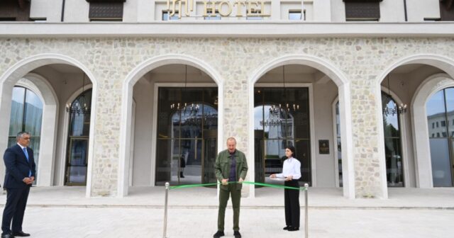 Prezident İlham Əliyev “Xankəndi” hotelinin açılışında iştirak edib Prezident İlham Əliyev “Xankəndi” hotelinin açılışında iştirak edib